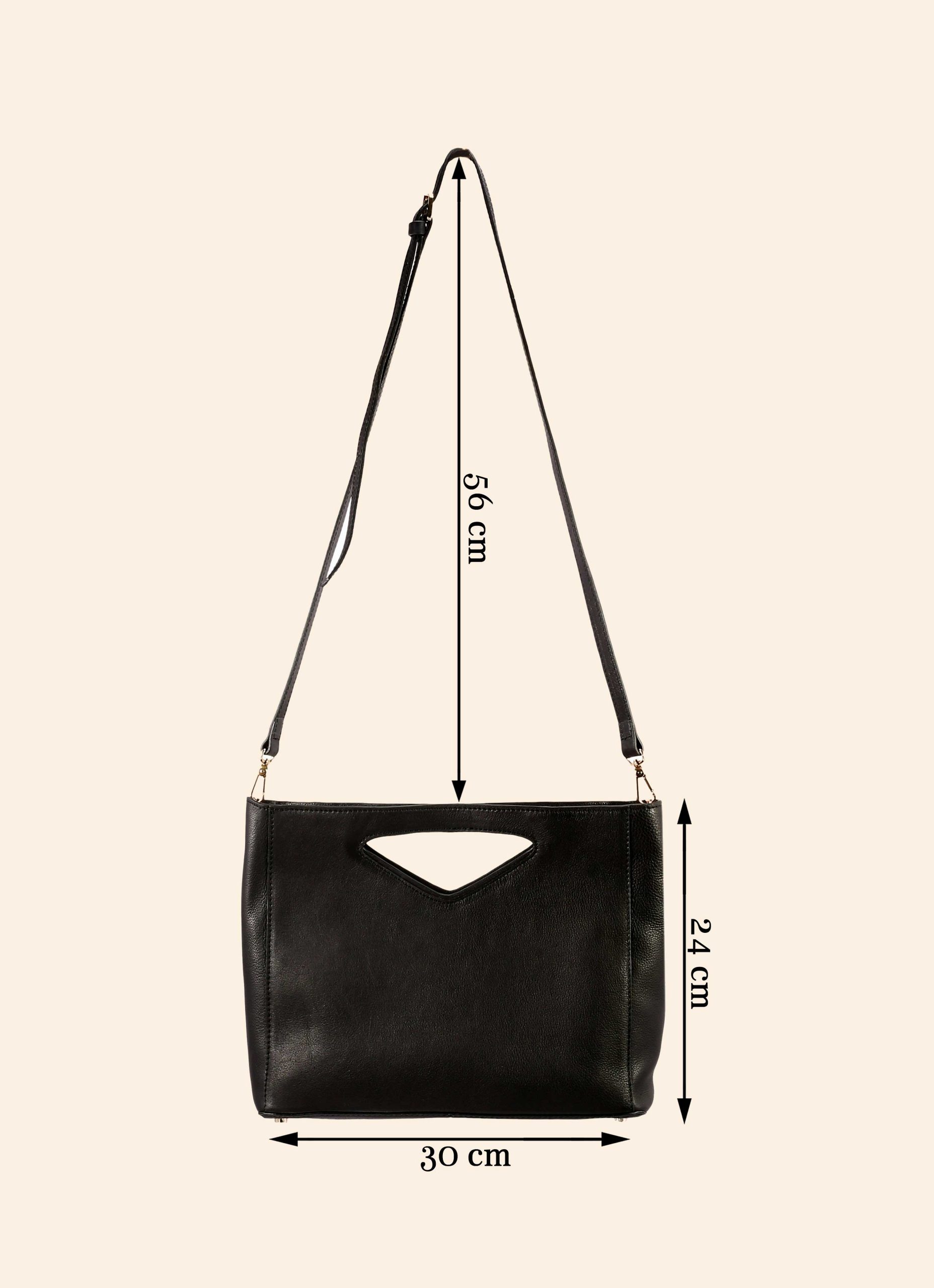 Black Leather Shoulder Bag